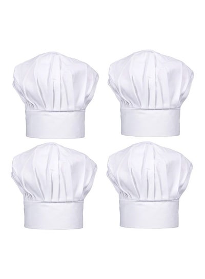 Buy Pack Of 4 Chef Hat White One Size in UAE