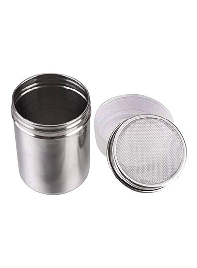 Buy Stainless Steel Chocolate Shaker With Sifter Silver in Saudi Arabia