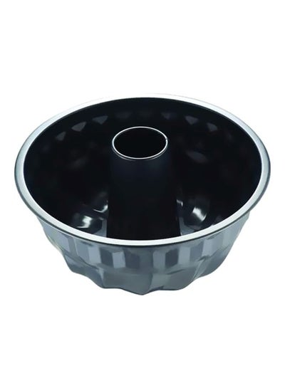 Buy Non-Stick Donut Fluted Cake Pan Black 230 x 115mm in UAE