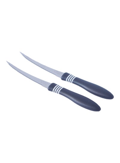 Buy 2-Piece Tomato Knife Black/Silver in UAE