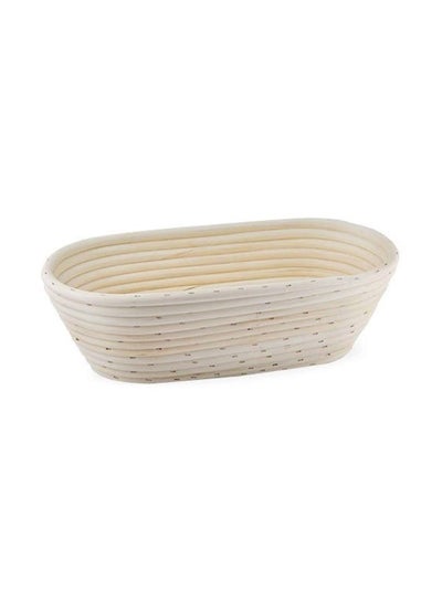 Buy Brotform Rattan Proofing Basket Beige 9.75x6.25x3inch in UAE