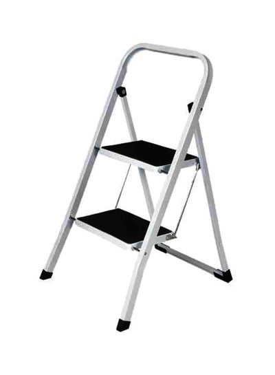 Buy 2-Step Metal Ladder White 89x46.5x3.25cm in Saudi Arabia