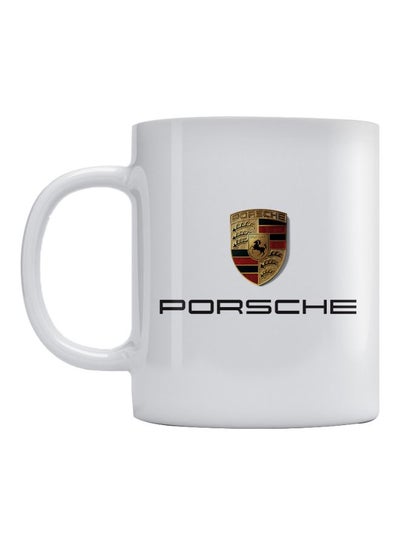 Buy Porsche Printed Mug White/Red/Black 350ml in UAE