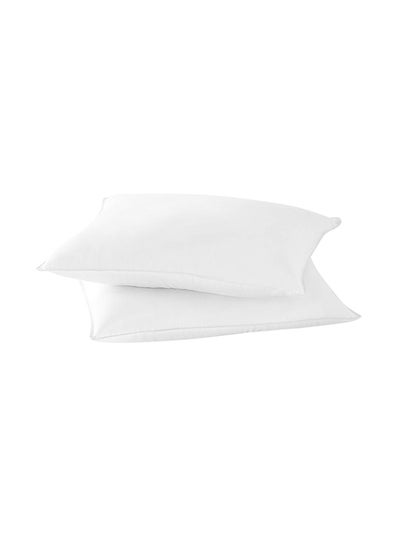 Buy 2-Piece Soft Hotel Pillow microfiber White 150x50cm in Saudi Arabia