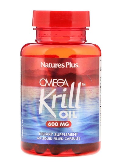 Buy Omega Krill Oil 600 mg Dietary Supplement - 60 Liquid-Filled Capsules in UAE