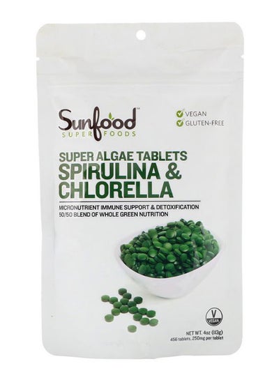 Buy Spirulina And Chlorella Super Algae - 456 Tablets in UAE