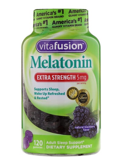 Buy Extra Strength Natural Blackberry Flavor Melatonin - 120 Gummies in Saudi Arabia