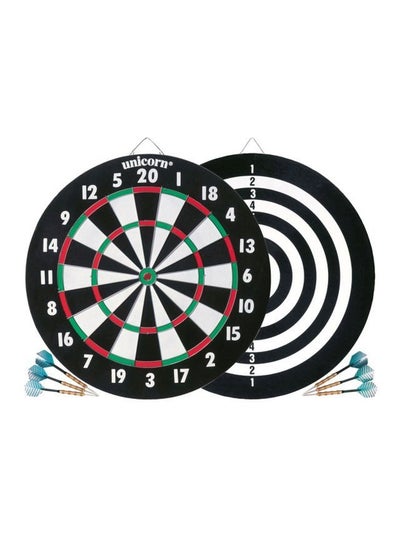 Buy Double Sided Dartboard With 6 Darts 17x0.75inch in UAE