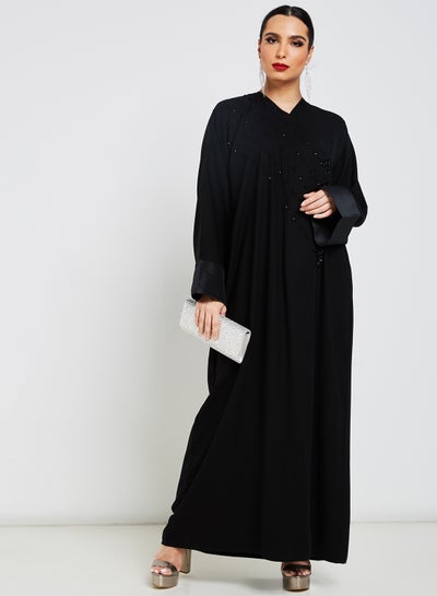 Buy Embroidered Abaya Black in UAE