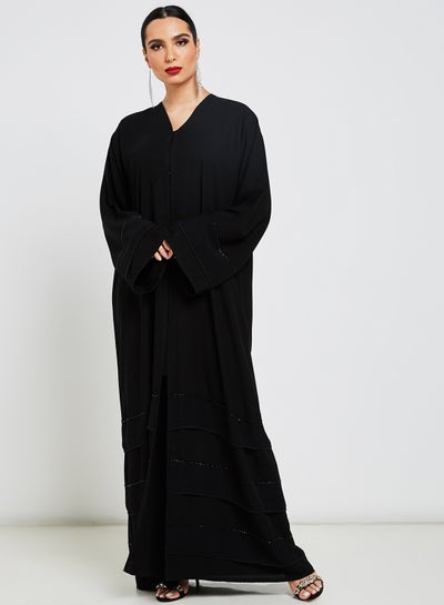 Buy Embroidered Abaya Black in UAE