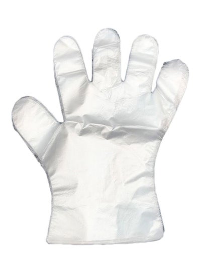 Buy Pack Of 50 Disposable Plastic Gloves Clear 26x2x16cm in Saudi Arabia