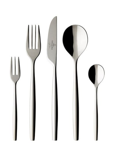 Buy 30-Piece Metrochic Cutlery set Silver in UAE