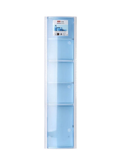 Buy Vertical Bathroom Cabinet White/Blue in Saudi Arabia