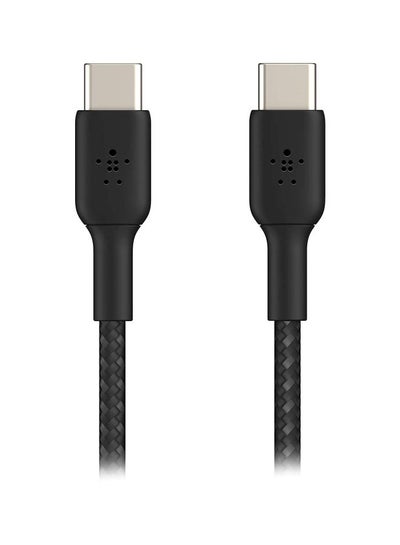 Buy Belkin Braided Usb-C To Usb-C Cable (Usb Type-C Fast Charge Cable For Samsung, Pixel, Ipad Pro And More) - 1M,Black Black in Egypt