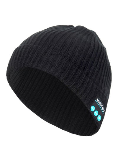 Buy Bluetooth Knitted Hat With Mic Black in Saudi Arabia