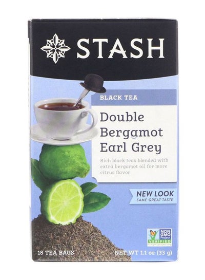 Buy Double Bergamot Earl Grey Black Tea Bag 33grams Pack of 18 in UAE