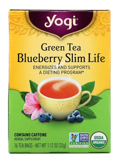 Buy Organic Green Tea Blueberry Slim Life Tea Bag 1.12ounce in UAE