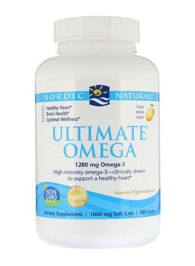 Buy Lemon Flavour Ultimate Omega Supplement - 180 Softgels in UAE