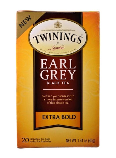 Buy Earl Grey Black Tea Extra Bold Tea Bag 20 x 20grams in UAE