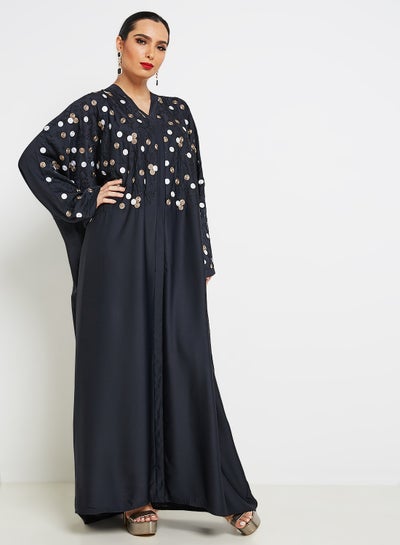 Buy Embroidered Abaya Blue in UAE