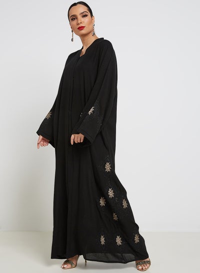 Buy Embroidered Abaya Black in UAE