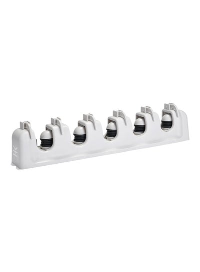 Buy Mop And Broom Holder Wall Mount White 41x6x8centimeter in UAE