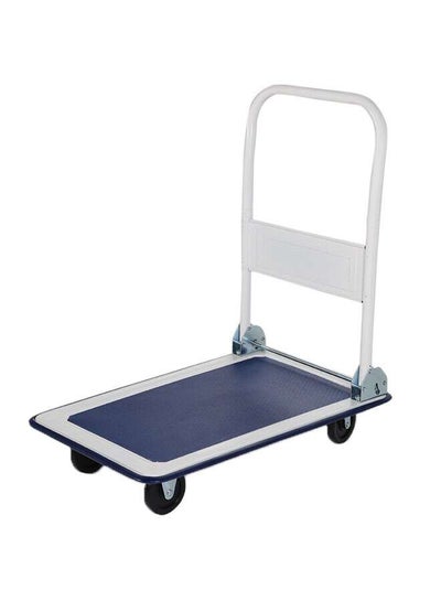 Buy 4 Wheeler Platform Trolley Blue/White in Saudi Arabia