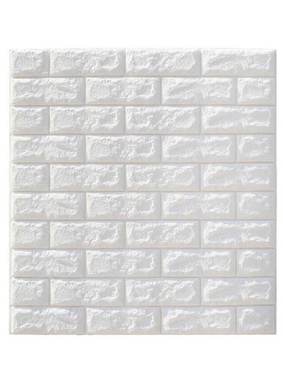 Buy 3D Brick Wall Sticker White in Egypt