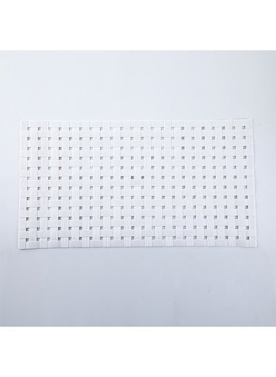 Buy Hollow Out Anti-Skid Bathroom Mat White 39 x 71cm in Saudi Arabia