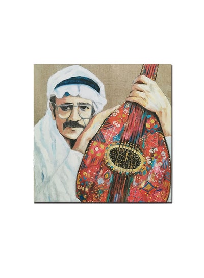 Buy Talal Maddah Wall Art Painting Multicolour 30 x 30centimeter in Saudi Arabia