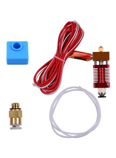 Buy 4-Piece Metal Hotend Extruder Kit For 3D Printer Red/White/Gold in Saudi Arabia