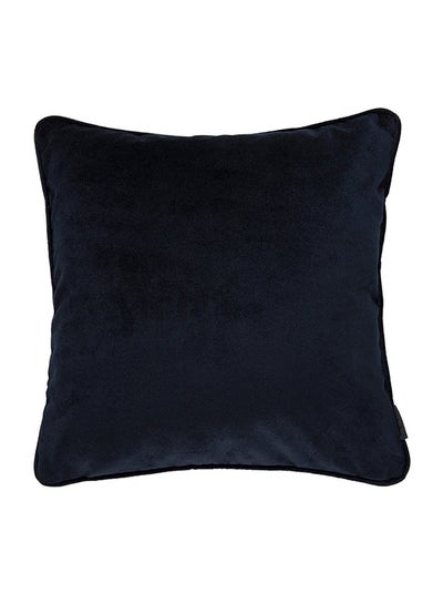 Buy Solid Pattern Decorative Cushion Black 43 x 43cm in Saudi Arabia