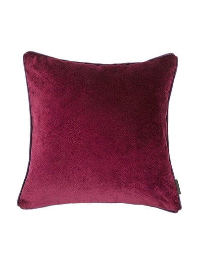 Buy Solid Pattern Decorative Cushion Wine Red 60 x 60cm in Saudi Arabia