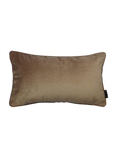 Buy Rectangle Shaped Solid Pattern Decorative Cushion Brown 60 x 40cm in Saudi Arabia