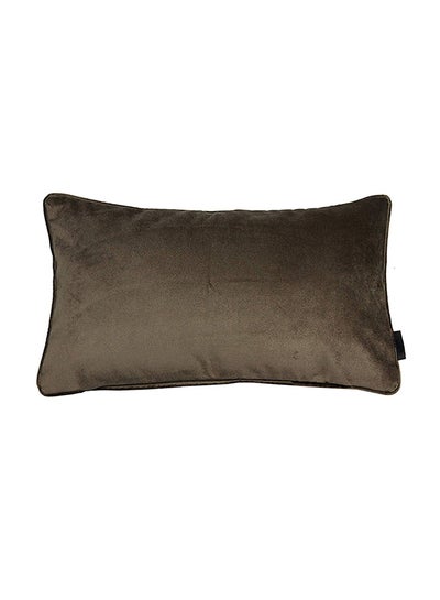 Buy Rectangle Shaped Solid Pattern Decorative Cushion Mocha Brown 60 x 40cm in Saudi Arabia