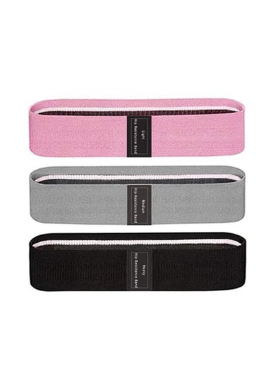 Buy 3-Piece Non Slip Resistance Booty Bands Set Large in UAE