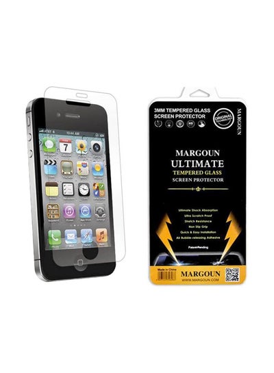 Buy Tempered Glass Screen Protector For Apple iPhone 4/4s Clear in Saudi Arabia