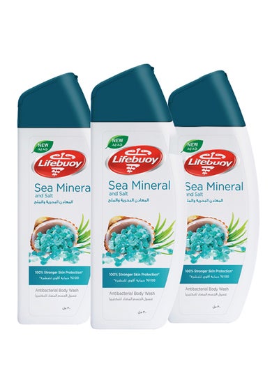 Buy Sea Mineral And Salt Body Wash 300ml Pack of 3 in UAE