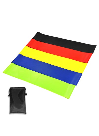 Buy 6-Piece Exercise Resistance Loop Band Set With Bag 18 x 2cm in Egypt