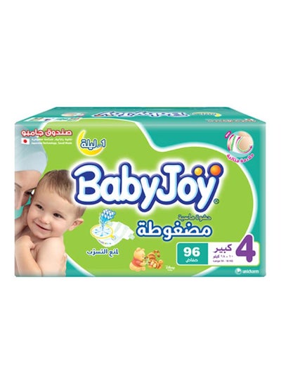 Buy Compressed Diamond Pad Large Diapers, Jumbo Pack (10-18 Kg), 96 Count in Saudi Arabia