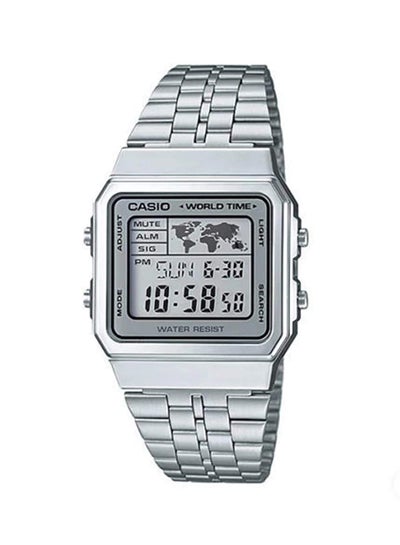 اشتري ساعة يد كوارتز كلاسيكية رقمية طراز A500WA-7DF مقاس 34 مم - لون فضي للرجال في السعودية