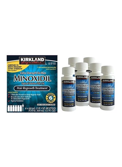 اشتري مجموعة من 6 عبوات مينوكسيديل لعلاج إعادة نمو الشعر بقوة إضافية 360ملليلتر في الامارات