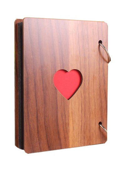 Buy Love Heart Decor Photo Album Brown 16x12cm in UAE