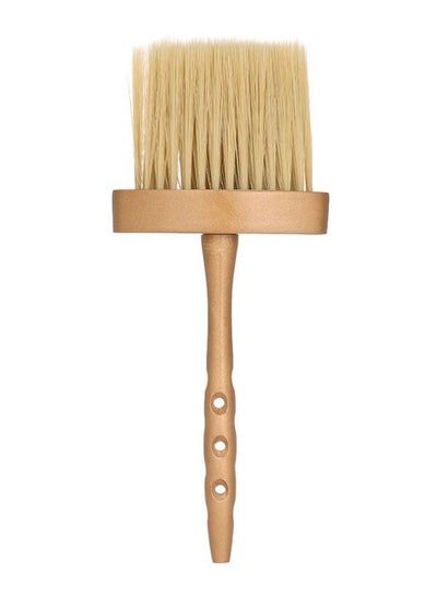 Buy Salon Long Handle Neck Hair Cleaning Brush Brown/Beige 24.5 x 8cm in UAE