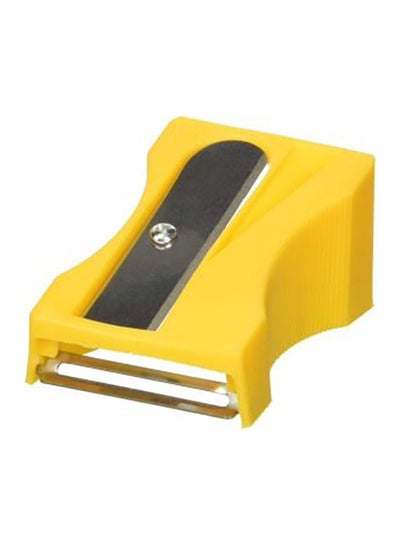 Buy Blade Sharpener Cutter With Vegetable Curler Yellow/Silver 8x5cm in Egypt