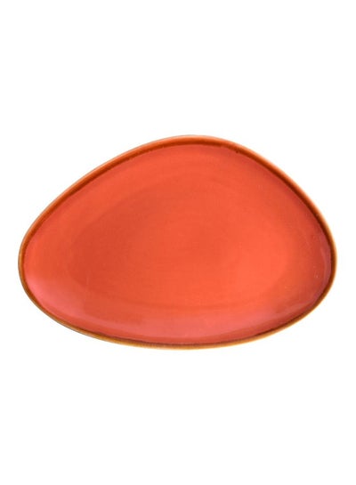 Buy Ceramic Plate Red 35x24x3cm in Saudi Arabia