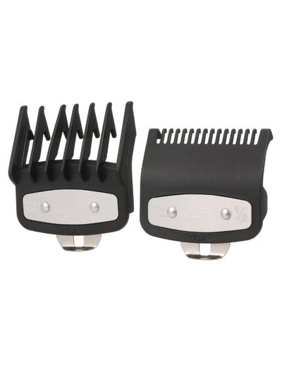 Buy 2-Piece Electric Hair Trimmer Cutting Guide Comb Set Black/Silver in UAE