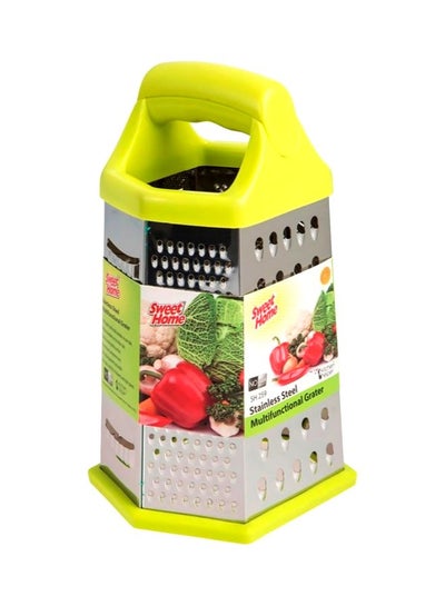 Buy Stainless Steel Multifunctional Grater Silver/Green in UAE