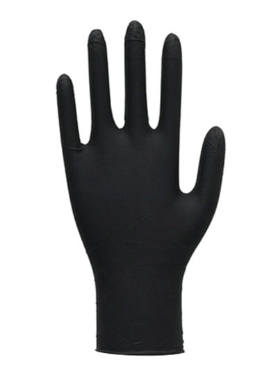 Buy 100-Piece Disposable Nitrile Gloves Set Black S in Egypt