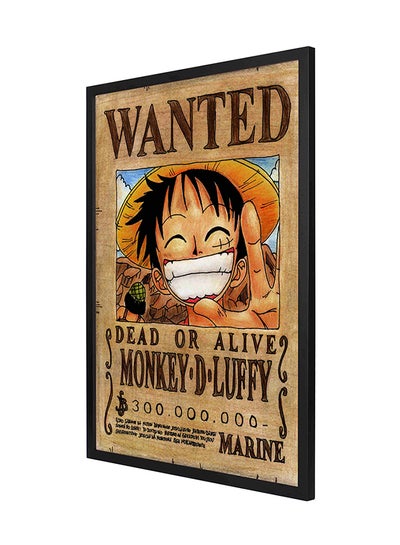 اشتري لوحة فنية جدارية بإطار مطبوع عليها عبارة "Wanted Monkey-D-Luffy" متعدد الألوان 53 x 73Ø³Ù†ØªÙŠÙ…ØªØ± في الامارات